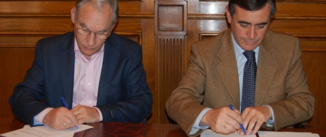 ALCALDE DE VILLAR DEL RÍO Y PRESIDENTE DIPUTACIÓN SORIA FIRMA CONVENIO COLABORACIÓN