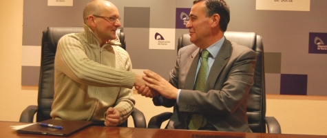 SALVADOR LUQUE Y ANTONIO PARDO, FIRMA CONVENIO SORIA UNLIMITED Y DIPUTACIÓN