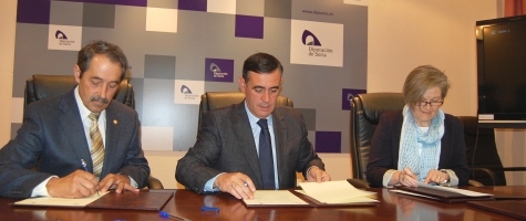 EL PTE DE LA DIPUTACIÓN FIRMA CONVENIOS CON HERMANDAD DONANTES DE SANGE Y ASOC. DE FAMILIARES DE ENFERMOS DE ALZHEIMER
