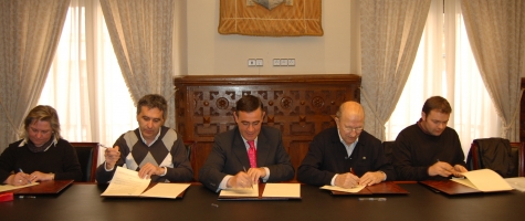 FIRMA CONVENIO DIPUTACION AYTOS VINUESA, COVALEDA, DURUELO Y MANC.MOLINOS-SALDUERO GESTIÓN DEPURADORAS