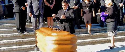 uneral, Corporación, Bandera, medalla, Domingo Heras López, Navaleno, iglesia parroquial, Antonio Pardo, Féretro, fallecimiento