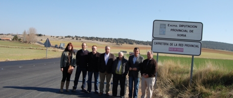 VISITA OBRAS MEJORA CARRETERA ALMAJANO DIPUTACIÓN SORIA