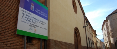 OBRAS CARTEL PRIMERA FASE OBRAS REMODELACIÓN RESIDENCIA SOR MARÍA DE JESÚS DE ÁGREDA