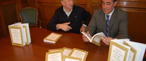 EL PRESIDENTE DE LA DIPUTACION, ANTONIO PARDO, CON EL ALCALDE DE DURUELO, ROMÁN MARTÍN