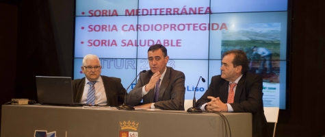 PRESENTACIÓN DE LA DIPUTACIÓN Y LA FC CAJA RURAL DE DIETA MEDITERRÁNEA Y SABOREA SORIA EN FITUR 2013