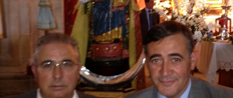 EL ALCALDE DE CABREJAS DEL PINAR Y EL PTE DE LA DIPUTACIÓN EN LA ROMERÍA DE LA VIRGEN DE LA B LANCA