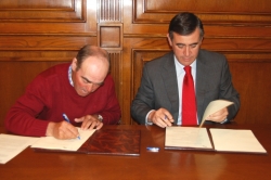 AGUSTÍN TOMÁS, PTE DE ANCRO, Y ANTONIO PARDO, PRESIDENTE DIPUTACION DE SORIA