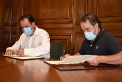 Firma convenio Delegación soriana Atletismo 