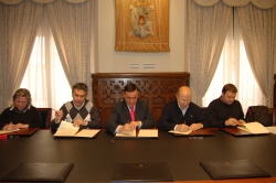 FIRMA CONVENIO DIPUTACION AYTOS VINUESA, COVALEDA, DURUELO Y MANC.MOLINOS-SALDUERO GESTIÓN DEPURADORAS