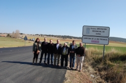 VISITA OBRAS MEJORA CARRETERA ALMAJANO DIPUTACIÓN SORIA
