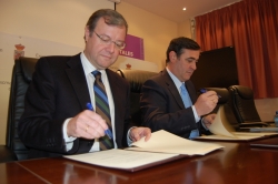 EL PTE DE LA DIPUTACION Y EL CONSEJERO DE FOMENTO Y MEDIO AMBIENTE DE LA JUNTA DE CASTILLA Y LEÓN