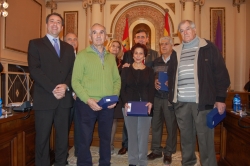 LOS TRABAJADORES JUBILADOS DE 2011 CON EL PTE. Y LOS PORTAVOCES DE LA DIPUTACIÓN DE SORIA