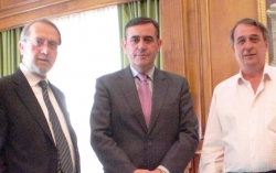 EL PTE. DE LA DIPUTACIÓN CON LOS PTES. DE LOS COLEGIOS DE SECRETARIOS DE CASTILLA Y LEÓN Y DE SORIA