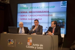 PRESENTACIÓN DE LA DIPUTACIÓN Y LA FC CAJA RURAL DE DIETA MEDITERRÁNEA Y SABOREA SORIA EN FITUR 2013
