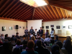 EL PTE DE LA DIPUTACIÓN CON LA GANADORA DEL I CERTAMEN DOCUMENTAL Y LOS GANADORES DE LA II EDICIÓN DOCUMENTAL E ILUSTRACIÓN CUENTOS