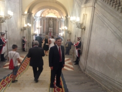 ANTONIO PARDO CAPILLA, PRESIDENTE DE LA DIPUTACIÓN DE SORIA, EN EL PALACIO REAL