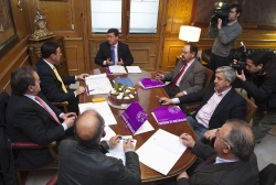 REUNIÓN PTES DIPUTACIONES BURGOS Y SORIA PLAN DINAMIZACIÓN COMARCA PINARES