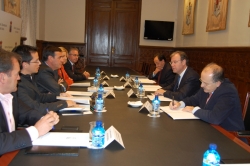 REUNIÓN EN LA DIPUTACIÓN DEL PTE. Y EL CONSEJERO DE FOMENTO DE LA JCYL