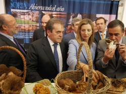 LA CONSEJERA DE CULTURA Y TURISMO EN EL STAND DE LA DIPUTACIÓN CON EL PRESIDENTE 
