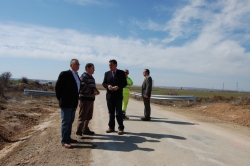 VISITA DEL PTE DE LA DIPUTACIÓN A LAS OBRAS EN CARRETERA ACCESO VILLALBA