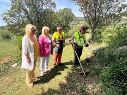 Visita trabajo brigadas forestales de la Diputación