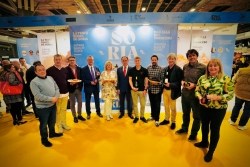Productores agroalimentarios sorianos en el stand de la Diputación en Madrid Fusión