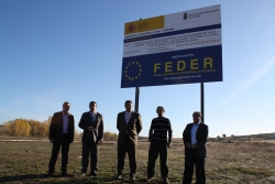 VISITA OBRAS CAMINO DE ACCESO YACIMIENTO SANTERVÁS DEL BURGO FINANCIADAS POR LA UE